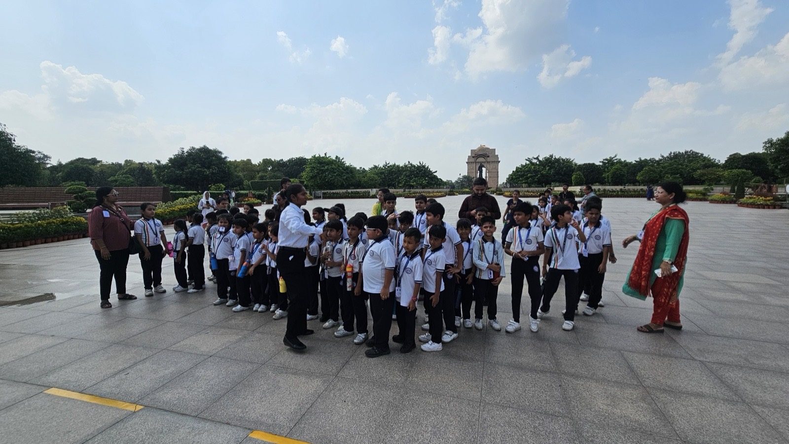 Senior school student on campus